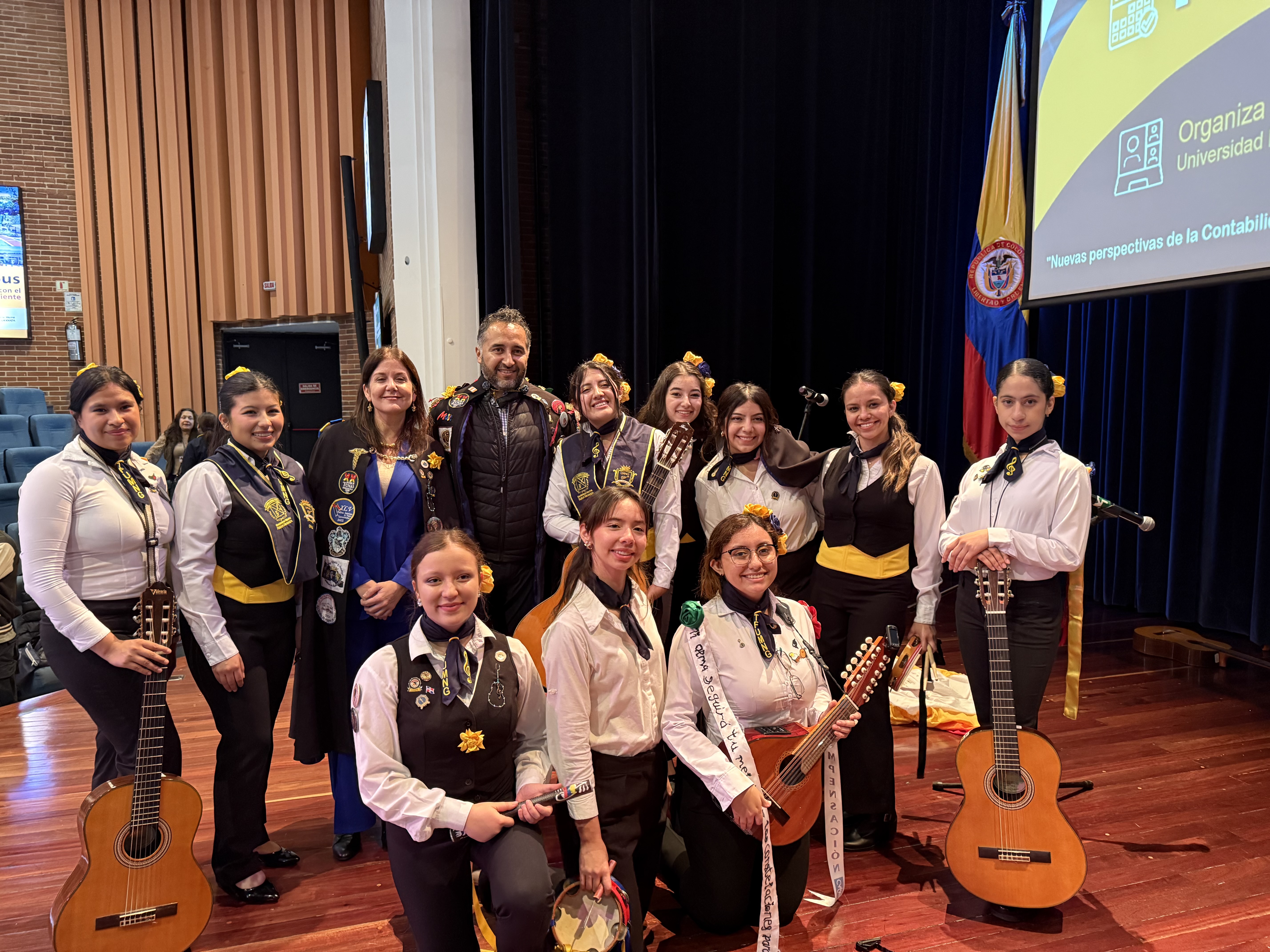 Dr. Gabriele at the podium, Universidad Militar Nueva Granada, Colombia